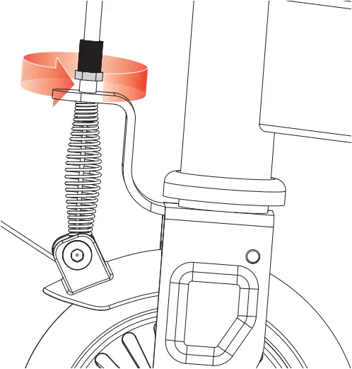 Razor PowerWing - Adjusting brakes at cable 1