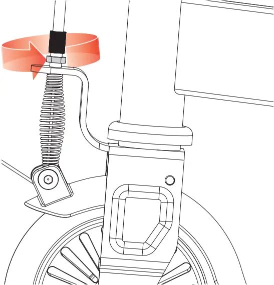 Razor PowerWing - Adjusting brakes at cable 3