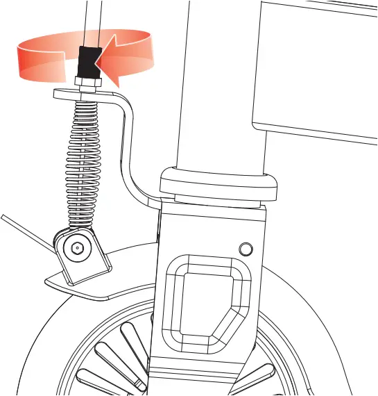 Razor PowerWing - Adjusting brakes at cable 4