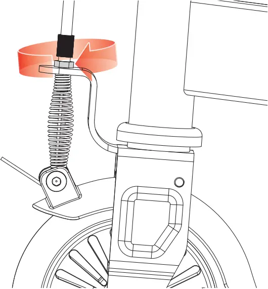 Razor PowerWing - Adjusting brakes at cable 5