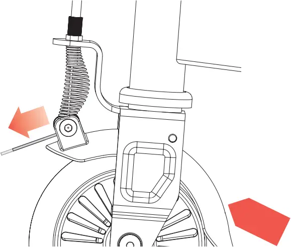 Razor PowerWing - Adjusting brakes at wire 2