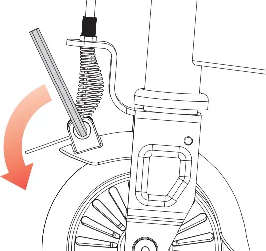 Razor PowerWing - Adjusting brakes at wire 4