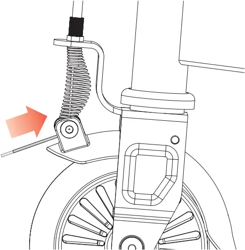 Razor PowerWing - Adjusting brakes at wire 5