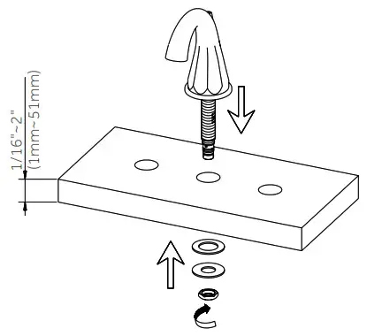 SIGNATURE HARDWARE 948587 Widespread Gooseneck - INSTALLATION 3