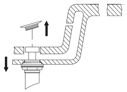 SIGNATURE HARDWARE 948587 Widespread Gooseneck - POP-UP DRAIN INSTALLATION 1