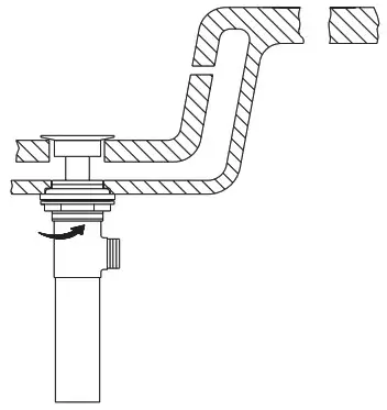 SIGNATURE HARDWARE 948587 Widespread Gooseneck - POP-UP DRAIN INSTALLATION 4