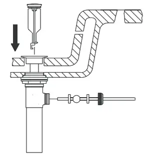SIGNATURE HARDWARE 948587 Widespread Gooseneck - POP-UP DRAIN INSTALLATION 5