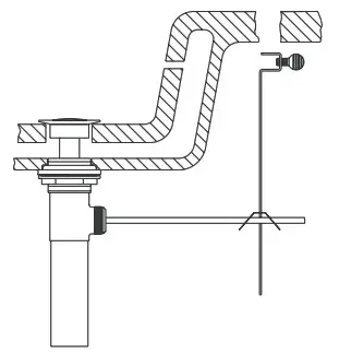 SIGNATURE HARDWARE 948587 Widespread Gooseneck - POP-UP DRAIN INSTALLATION 6