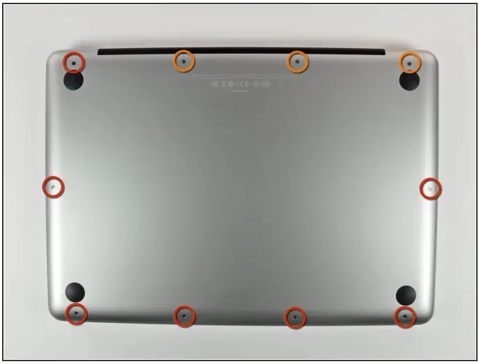 Remove the lower case screws