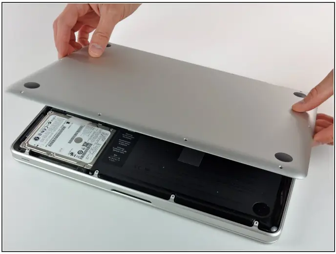 Lift the lower case away