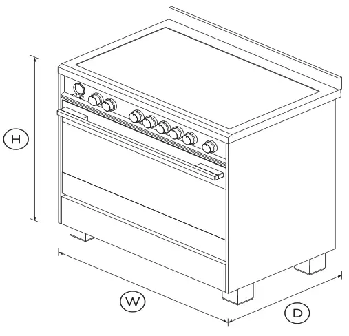 FISHER and PAYKEL OR90SDI6X1 5 Zones Freestanding Induction Cooker -1
