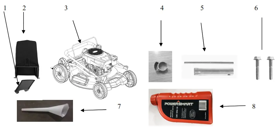 POWERSMART PSM2521SR 21 Inch 3 in 1 Gas Self Propelled Lawn Mower - fig1