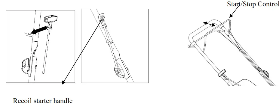 POWERSMART PSM2521SR 21 Inch 3 in 1 Gas Self Propelled Lawn Mower - handle cable