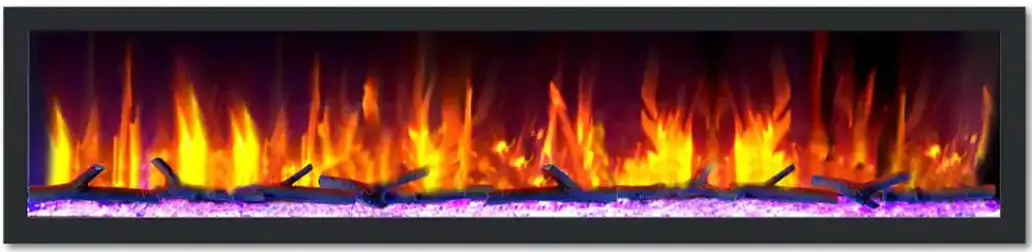 FirePlace DY-BTX Series 82 Inch Recessed Linear Electric Fireplace