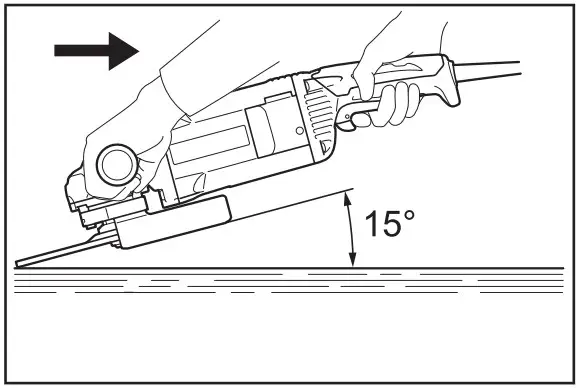 Grinding and sanding operation