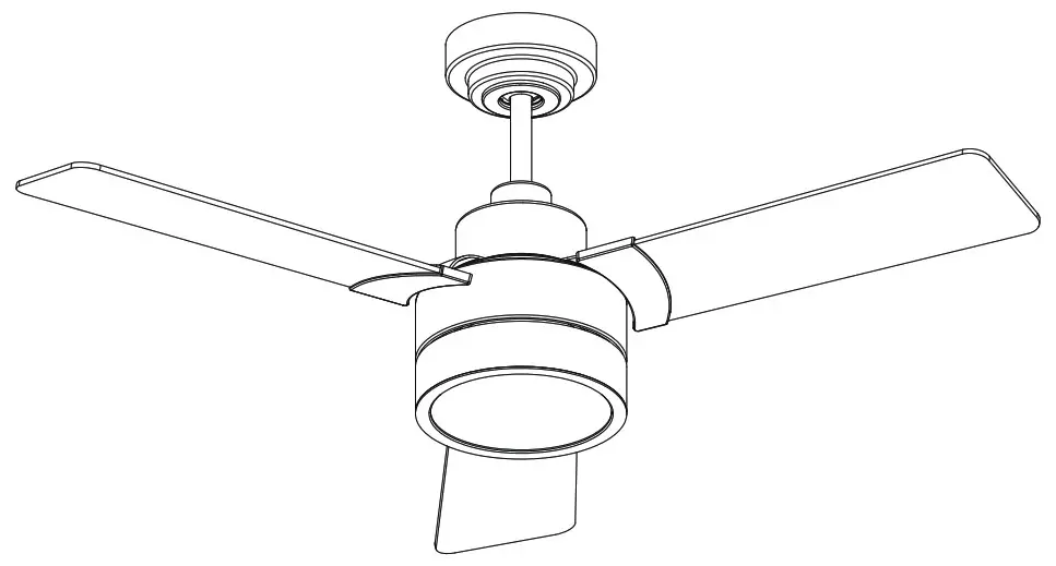 MONTE CARLO FAN 3JVR44MBKD Blade LED Indoor Ceiling Fan - Cover