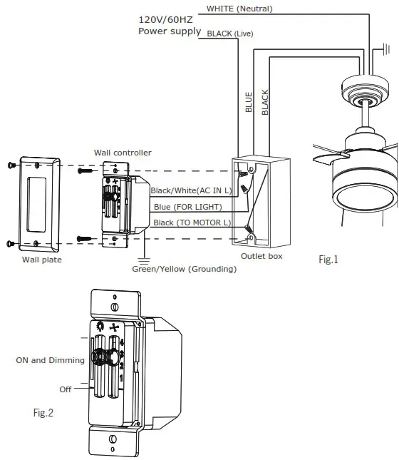 MONTE CARLO FAN 3JVR44MBKD Blade LED Indoor Ceiling Fan - Operation 1