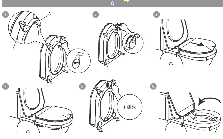 etac Hi-Loo Med Kantstopp with Brackets FIG 1