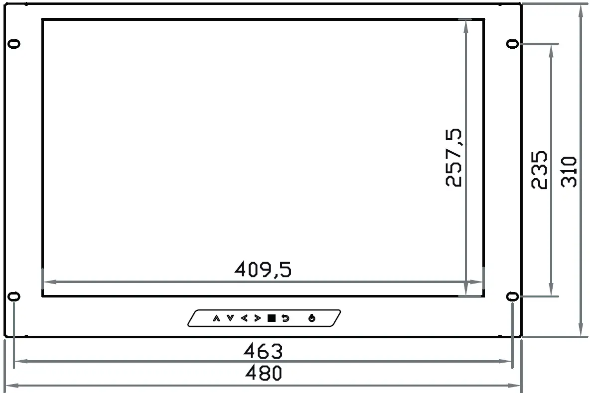 CiT RMPW-161-19 7U Rack Mount Display Panel 05