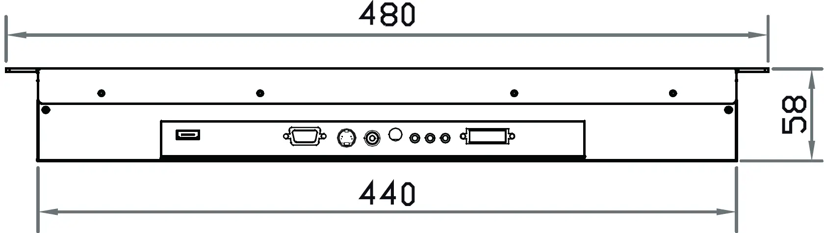 CiT RMPW-161-19 7U Rack Mount Display Panel 07