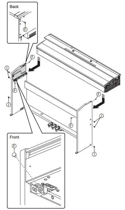 CASIO Privia PX-765 Digital Piano User Guide - After confirming that all screws are securely