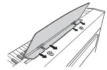 CASIO Privia PX-765 Digital Piano User Guide - Slide the music stand under the two bolts