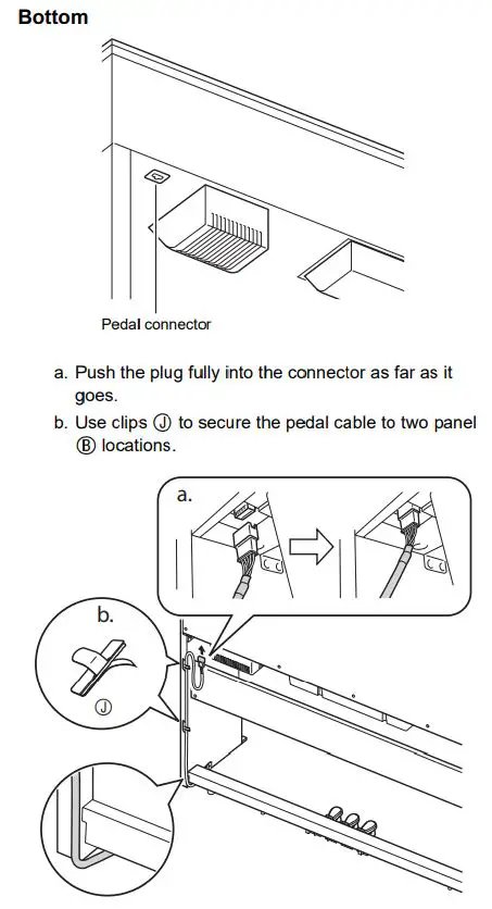 CASIO Privia PX-765 Digital Piano User Guide - To connect the cables