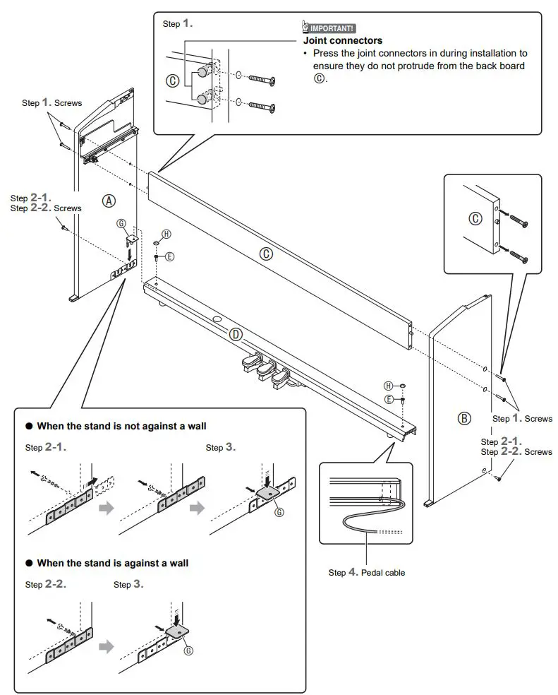 CASIO Privia PX-765 Digital Piano User Guide - When placing the Digital Piano on the floor