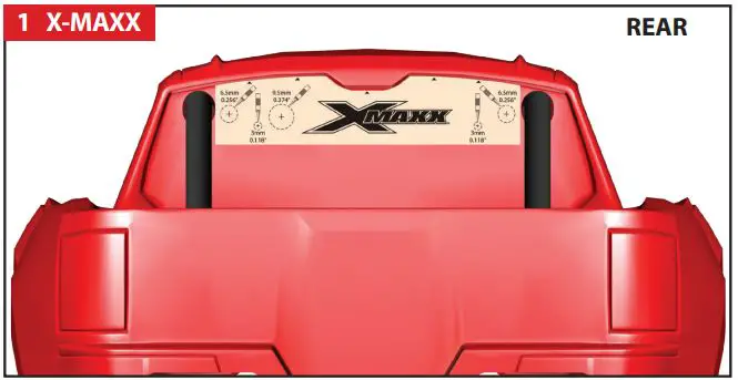 Electronic 7885 X-Maxx LED Light Bar Kit Instruction Manual - Install the included template on the truck body