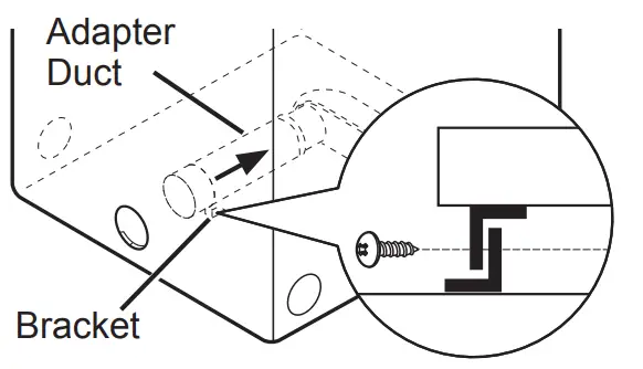 LG DLE7100 7.3 cu. ft. Ultra Large Capacity Electric Dryer - Press the adapter duct