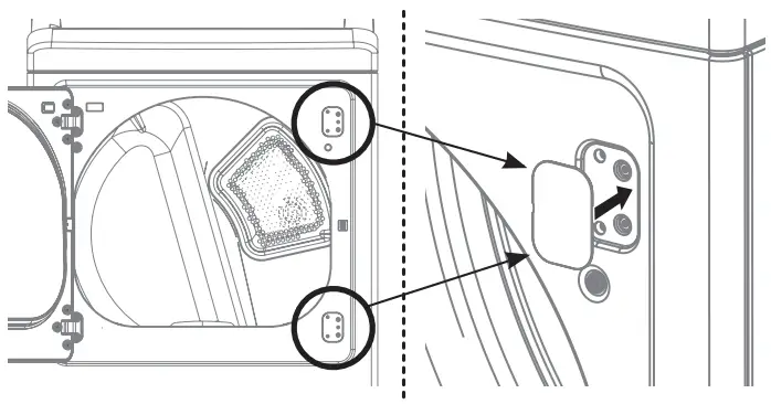 LG DLE7100 7.3 cu. ft. Ultra Large Capacity Electric Dryer - Reinstall the door