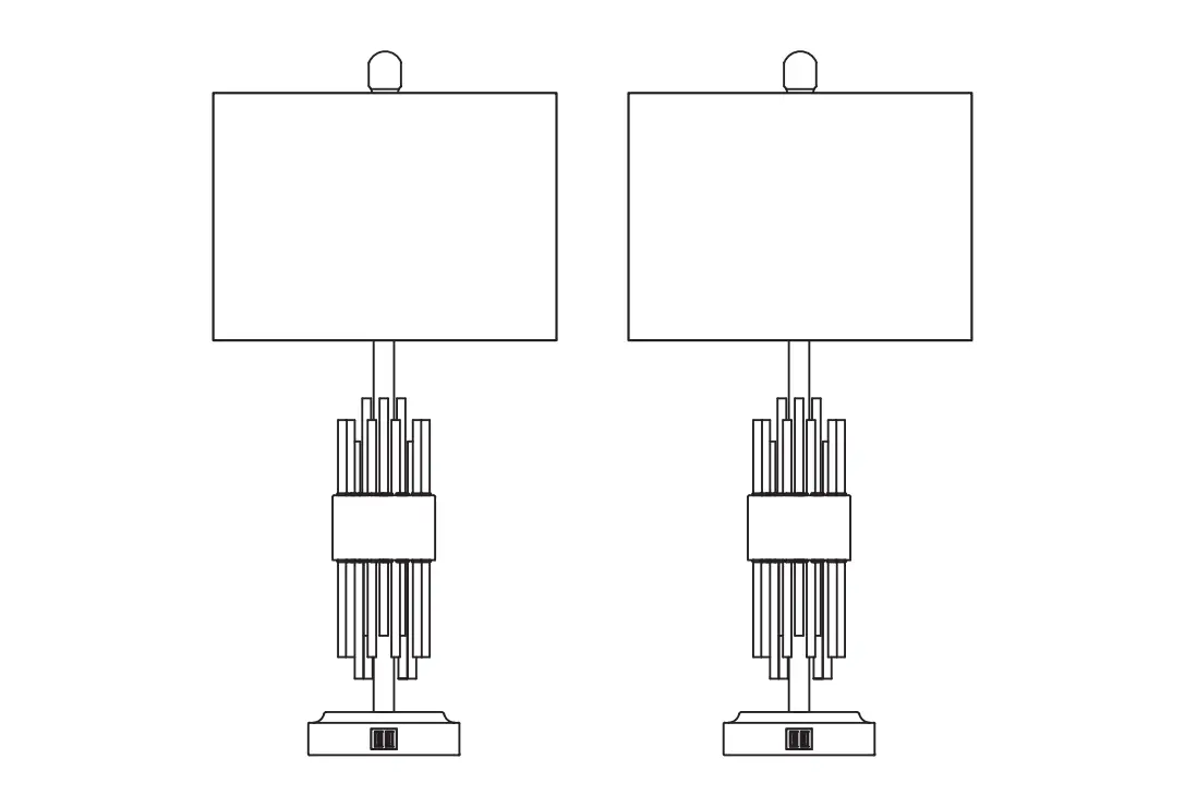 Ashley Str-dl-0096 2-pack Table Lamp User Manual