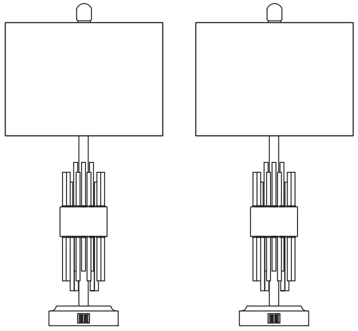 ASHLEY STR-DL-0096 2-Pack Table Lamp