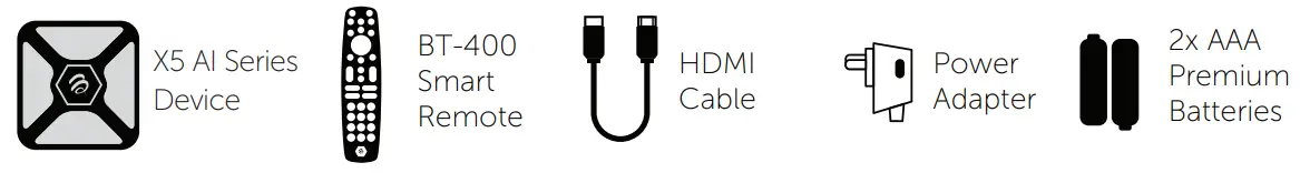 buzztv X5 AI Android TV Box - Package Contents