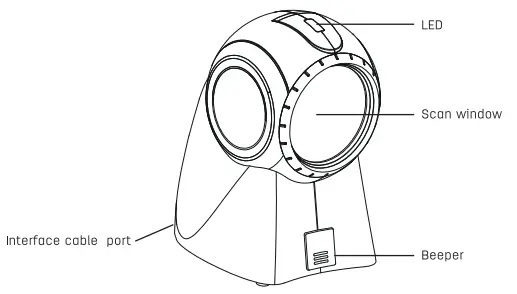 deli E14884 Stand Barcode Scanner - Fig 2
