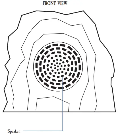 MARGARITAVILLE MA111-MGV Outdoor Rock Bluetooth Speaker -- FRONT VIEW