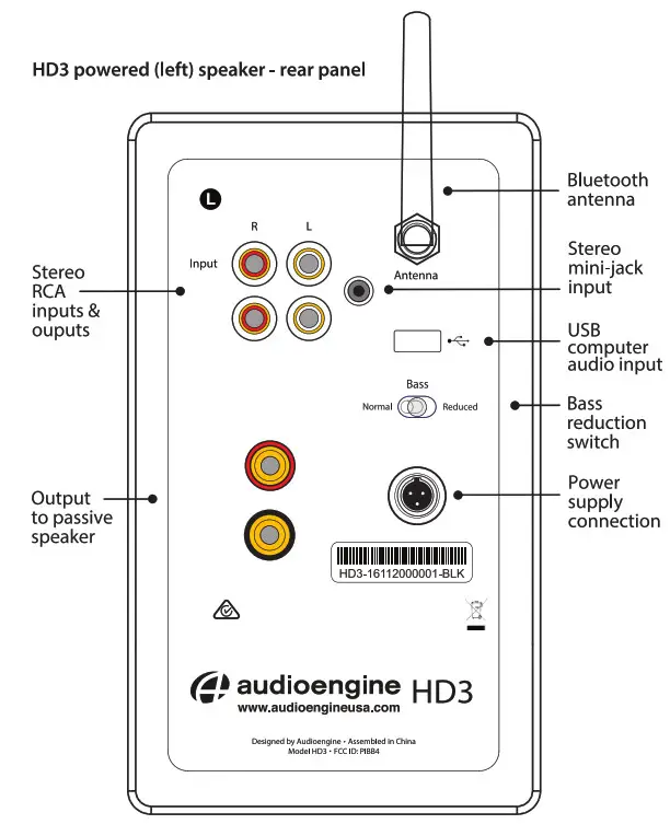audioengine HD3 Premium Powered Desktop Speakers - HD3 Powered speaker 1