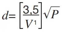 Separation distance from the frequency transmitter 1