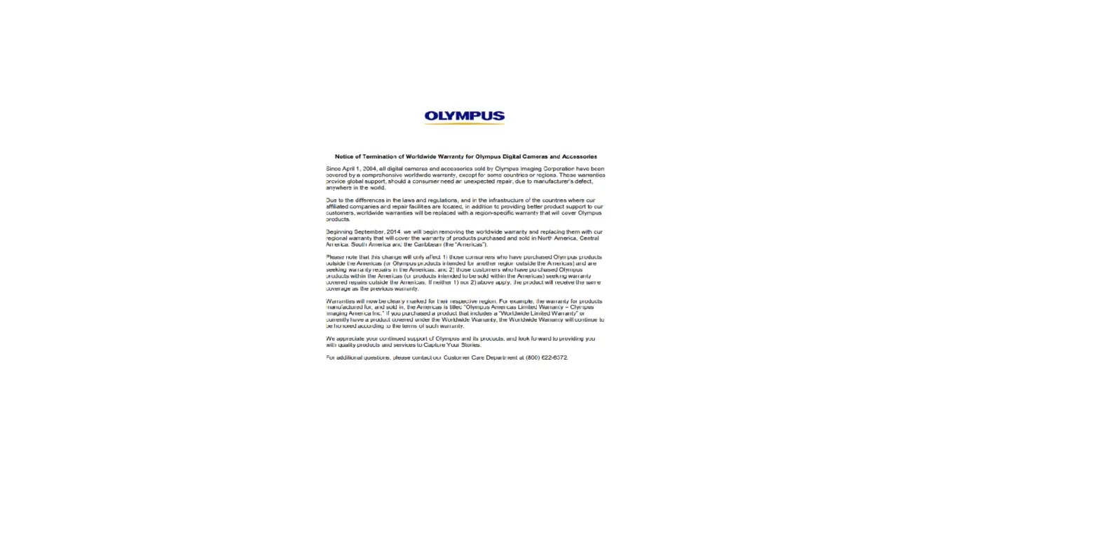 Olympus Digital Cameras And Accessories Warranty Information Olympus Digital Cameras And Accessories Warranty Information