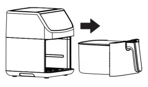 Midea MF-CN55A2 5.5L Deluxe Digital Digital Air Fryer - Pull