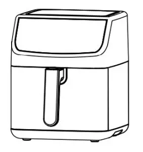 Midea MF-CN55A2 5.5L Deluxe Digital Digital Air Fryer - barrel 1