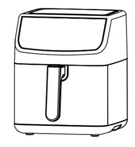 Midea MF-CN55A2 5.5L Deluxe Digital Digital Air Fryer - barrel