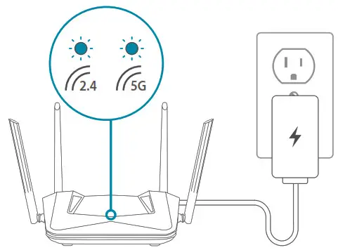 D Link DIR X1560 AX1500 Mesh Wi Fi0 6 Router- power sourc