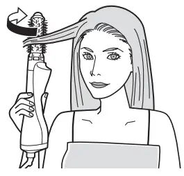 Panasonic Hair Styler EH-KN8C - For side-swept bangs