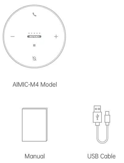 AISPEECH AIMIC-M4 Meeting Speakerphone with Bluetooth fig 1