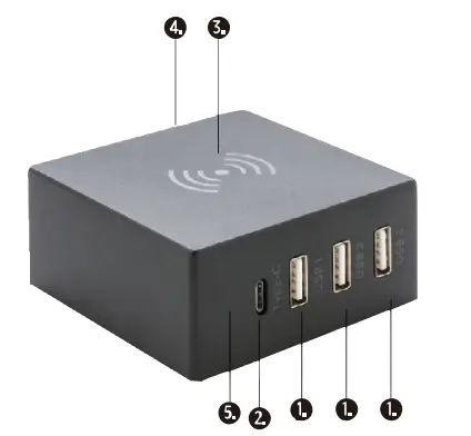 XINDAO P308601 USB and 10W Wireless Charger - figure 1