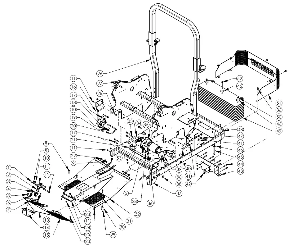 SWISHER 31HP Kawaski Tractor - Diagram