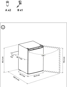 IKEA 00496939 LAGAN Freestanding Fridge with Freezer Compartment - fig 1