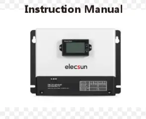 Elecsun Multi Smart Mppt Solar Charger Controller Instruction Manual