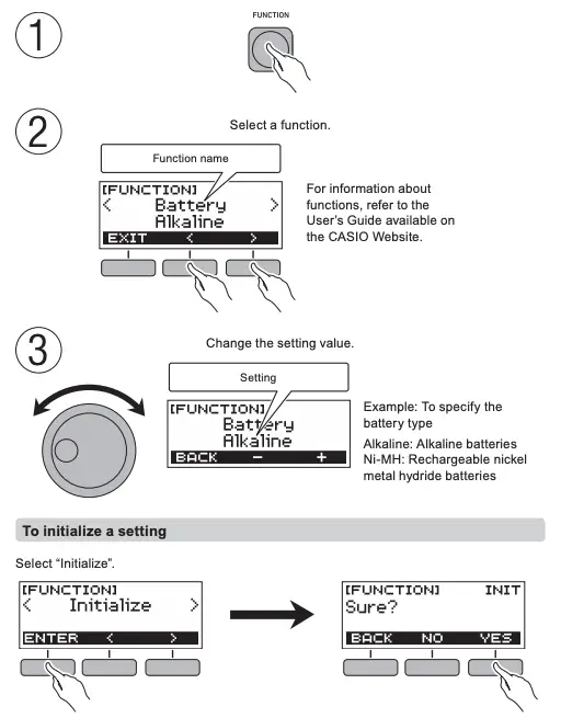 Configuring Function Settings